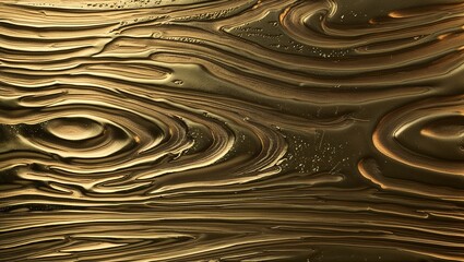 Sticker - Abstract background with golden liquid swirls, creating a dynamic and luxurious feel.