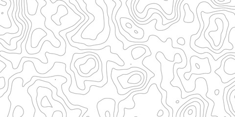 Background of the topographic map. Topographic map lines, contour background. Black and white abstract background