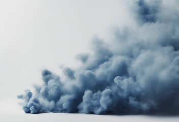 Wall Mural - a blue smoke explosion border isolated on white background transparent graphic resources
