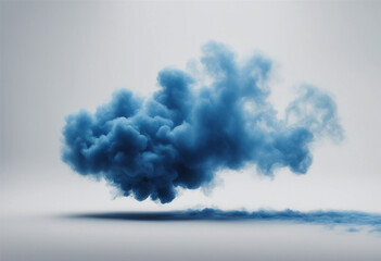 Wall Mural - a blue smoke explosion border isolated on white background transparent graphic resources