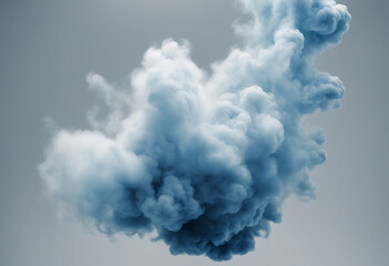 A blue smoke explosion border isolated on white background transparent graphic resources