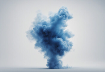Wall Mural - a blue smoke explosion border isolated on white background transparent graphic resources