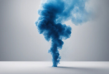 A blue smoke explosion border isolated on white background transparent graphic resources