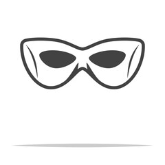 Sticker - Superhero mask icon transparent vector isolated