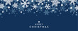 © krissikunterbunt - blue banner christmas card with snowflake border vector illustration