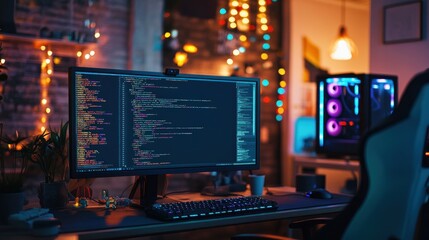 Computer Monitor with Code
