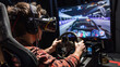 © Mirjana - Experiencing the thrill of racing in a simulator setup with virtual reality at a gaming venue