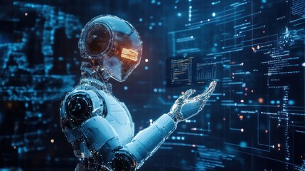 Wall Mural - quantum computing and automation accelerating complex data processing in next-gen industries