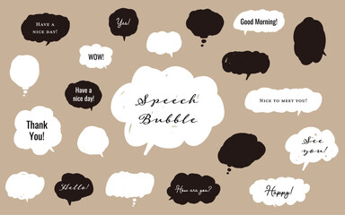 Wall Mural - A set of speech bubbles handwritten with a felt-tip pen	
