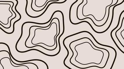 Abstract texture background with monochrome wavy stripes. Fluid linear organic shapes pattern