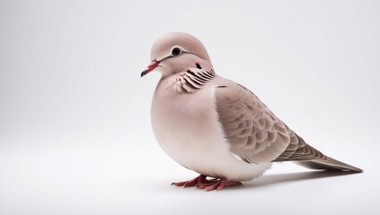 Happy dove isolated on a white background