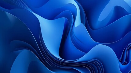 Poster - Abstract blue waves background forming a beautiful elegant pattern with a silky smooth surface. Perfect for any modern design project