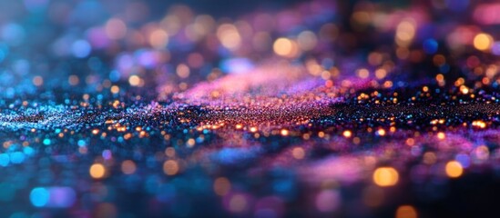 Wall Mural - abstract background with colorful bokeh and glitter.