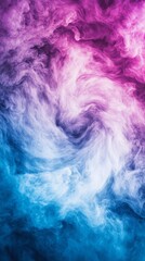 Sticker - Swirling pink. Purple. And blue smoke creates a beautiful gradient background. Blending seamlessly to form a textured and colorful element perfect for unique patterned wallpaper