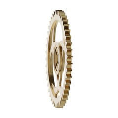 Wall Mural - cog wheel on white background
