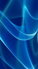 Aufkleber - Abstract blue gradient waves on dark background