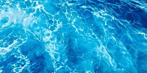 Poster - The image is of a large body of water with a blue color