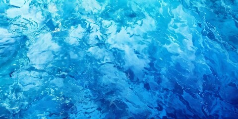 Poster - The image is of a body of water with a blue color