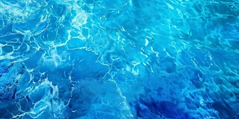 Poster - The image is of a body of water with a blue color