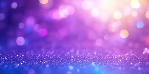 Canvas Print - Colorful Bokeh Background with Sparkling Effects