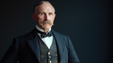 A man dressed in a formal tuxedo posing for a photo