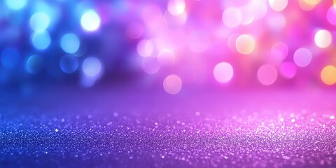 Canvas Print - Colorful bokeh background with sparkling lights