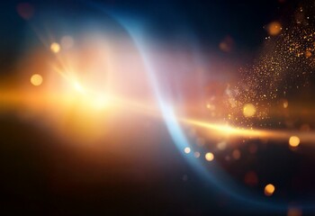Aufkleber - Abstract light background with glowing particles and bright bokeh.