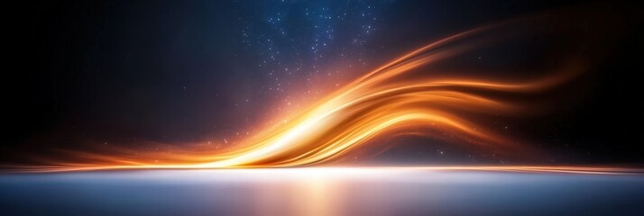 Canvas Print - Abstract Light Waves in Dynamic Motion