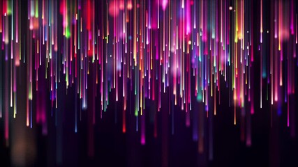 Wall Mural - Decorative Christmas cascading lights effect video loop
