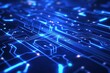 © Rangga Bimantara - A close-up view of a blue circuit board, showcasing intricate pathways and glowing nodes, representing technology and digital connections.