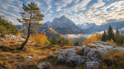 Felsige Berge rund um den Mangart-Gipfel in den Julischen Alpen (Triglav-Nationalpark) - Mangart peak in the Julian Alps, Strmec na Predelu (Triglav National Park, Slovenia)