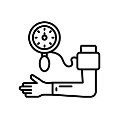 Wall Mural - Blood Pressure Outline Icon, Vector illustration