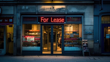 Era's End: Forlorn Traditional Retail Shopfront with Faded Signage and Empty Displays, Marking a New Era for Commerce