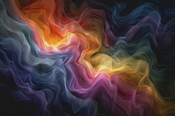 Fascinating color combinations Swirled together to create hypnotic, colorful abstract patterns.