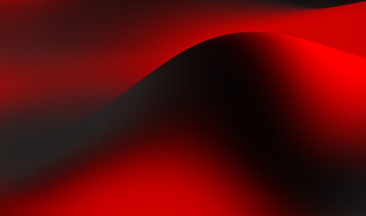 Abstract red and black wave pattern showcasing smooth gradients and dynamic shapes in a bold artistic composition. Vibrant display of swirling red and black hues creates a striking abstract background