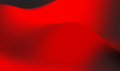 Abstract red and black wave pattern showcasing smooth gradients and dynamic shapes in a bold artistic composition. Vibrant display of swirling red and black hues creates a striking abstract background