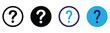 © SAcollection - Question mark flat Icon set vector sign symbol help ask faq support icon
