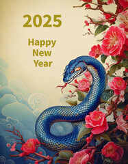 Wall Mural - 2025 새해 연하장