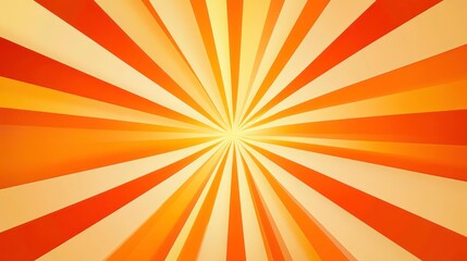 Wall Mural - abstract orange and yellow radial background with a bright center.