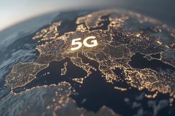 Fototapete - Internet of things and 5G network concept for the future