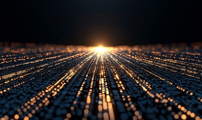 Poster - Digital coding technology, background 3D rendering illustration, deep learning, atom cell science, cyber hacking, and interconnection to social media.