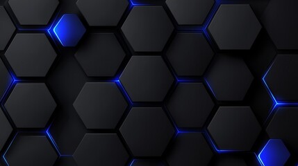 Leinwandbilder - Abstract hexagonal background. Modern sci-fi texture for cyberspace concept. Neon hexagons.