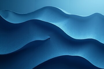 Wall Mural - tranquil blue abstract waves creating a serene ocean-inspired design for home decor.