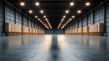 Poster - The Futuristic Technology Retail Warehouse: Digitalization and Visualization of Industry 4.0 Processes Analyzing Goods. Generated Stock