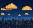 © Zaleman - A cloud service illustration that is designed especially for blogs, banners, and advertising.