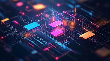 Computer network security technology. Vector illustration structure communications with data center or online server via protected internet connection. Cyber security data concept home network.