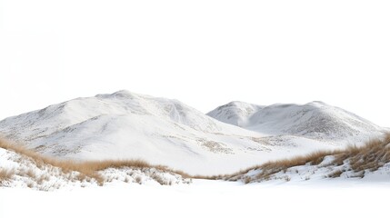 Poster - Snow covered hill with a few small snow piles