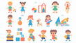 © Mitchel - Flat Kids Children Icons and Logos for Childhood Elements