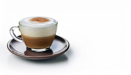 Wall Mural - Indulge in this creamy cappuccino; a perfect blend of espresso, steamed milk, and a touch of cinnamon.