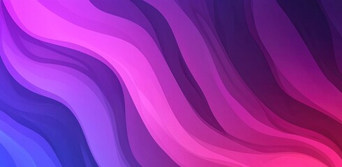 Wall Mural - abstract wavy landscape in gradient pink and purple hues generative ai